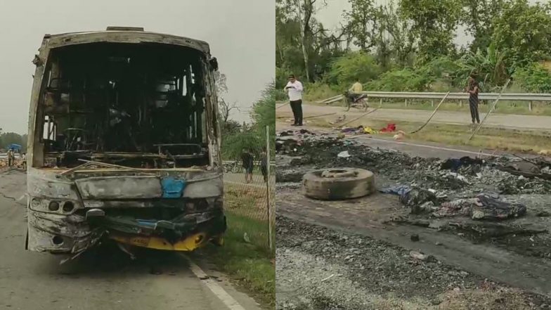 हरियाणा: कुरुक्षेत्र के पिपली इलाके में भीषण हादसा, बस में आग लगने की घटना में 2 की मौत, 12 घायल
