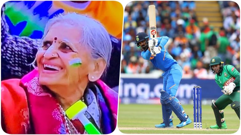 IND vs BAN, CWC 2019: भारत बनाम बांग्लादेश मैच के दौरान बुजुर्ग महिला फैन का भी जोश दिखा हाई, देखें तस्वीरें