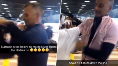 एयरपोर्ट पर सूटकेस हो गया था ओवरवेट, पैसे बचाने के लिए इस शख्स ने किया कुछ ऐसा, देखें वायरल वीडियो