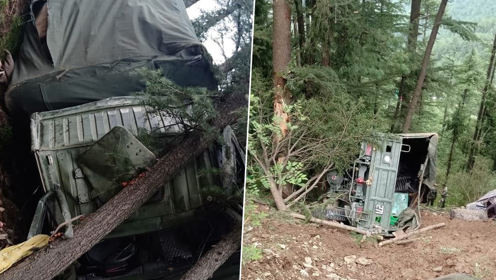 हिमाचल प्रदेश: शिमला में सेना का ट्रक खाई में गिरा, एक जवान की मौत- 3 घायल हिमाचल प्रदेश: शिमला में सेना का ट्रक खाई में गिरा, एक जवान की मौत- 3 घायल