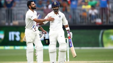 IND vs WI 1st Test: अजिंक्य रहाणे और विराट कोहली की शतकीय साझेदारी, तीसरे दिन स्टंप्स तक भारत का स्कोर 185/3