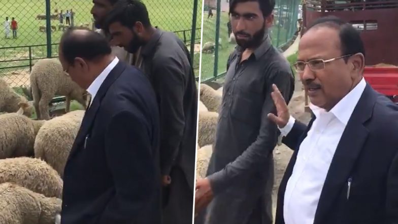 जम्मू-कश्मीर: अनंतनाग पहुंचे NSA अजीत डोभाल, ईद के लिए लगी भेड़ों की मंडी में की लोगों से बात