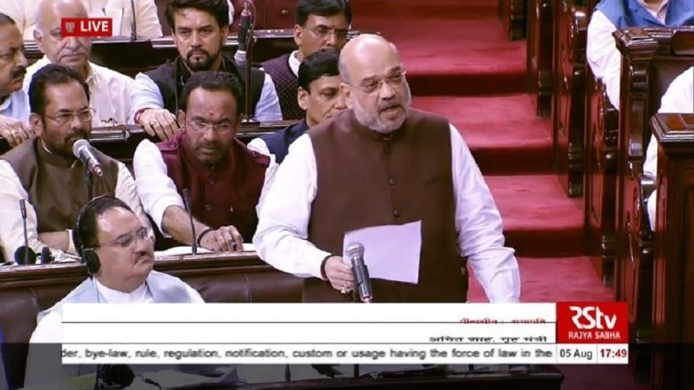 जम्मू-कश्मीर पुनर्गठन बिल राज्यसभा में पास, अमित शाह बोले- पटेल नहीं नेहरू ने की थी कश्मीर की डील, तभी 370 लागू