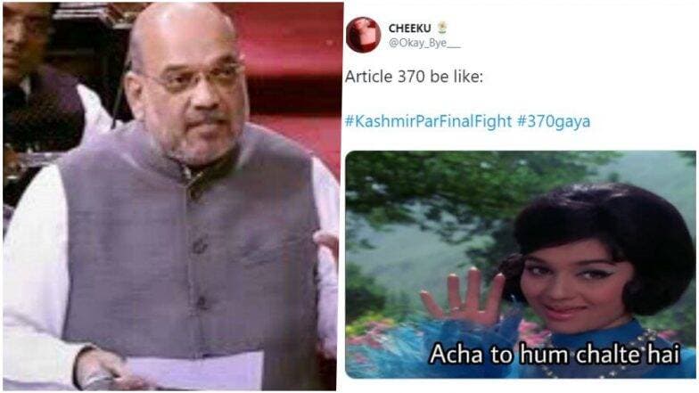 धारा 370 निरस्त होने के बाद ट्विटर पर ट्रेंड हुआ #370Gaya, पीएम मोदी और अमित शाह की हो रही है प्रशंसा धारा 370 निरस्त होने के बाद ट्विटर पर ट्रेंड हुआ #370Gaya, पीएम मोदी और अमित शाह की हो रही है प्रशंसा