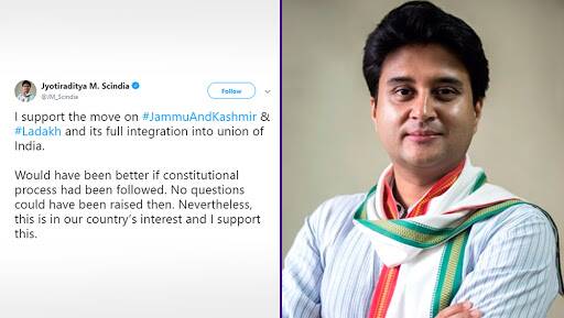 आर्टिकल 370 को लेकर कांग्रेस में फूट, राहुल गांधी का विरोध तो ज्योतिरादित्य सिंधिया ने किया समर्थन