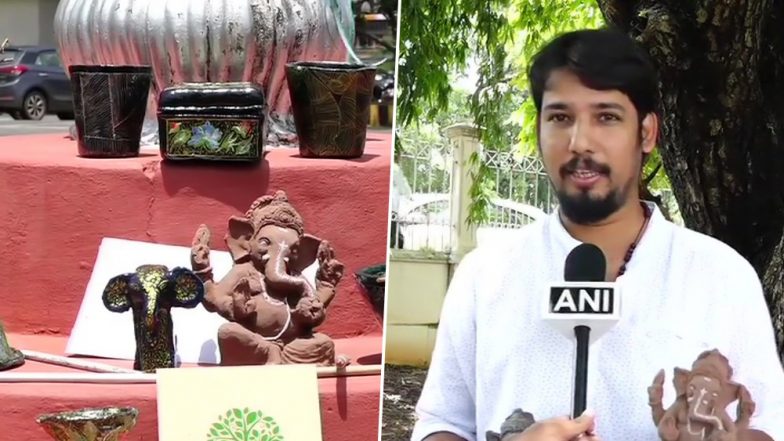 Ganesh Chaturthi 2019: मंगलुरू के एक व्यक्ति बनाई ऐसी गणेश मूर्ति जो विसर्जन के बाद बन जाएगा पौधा