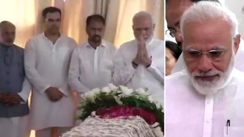 सुषमा स्वराज के अंतिम दर्शन के लिए उमड़ी नेताओं की भीड़, दोपहर 3 बजे राजकीय सम्मान के साथ होगा अंतिम संस्कार