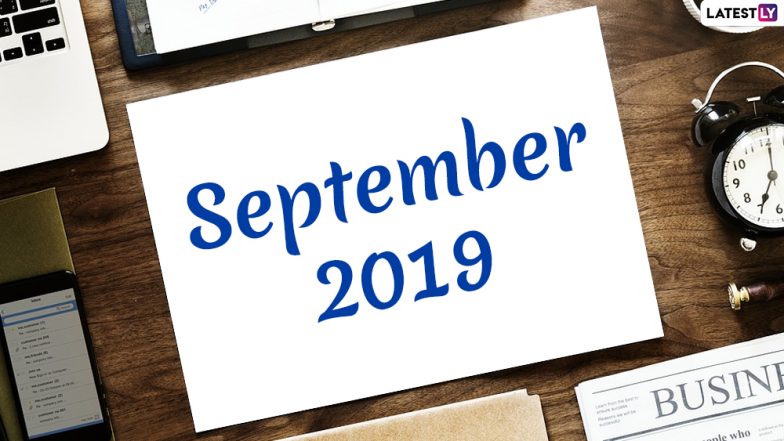 September 2019 Calendar: सितंबर में मनाए जाएंगे हरतालिका तीज, गणेशोत्सव और नवरात्रि जैसे खास व्रत व त्योहार, देखें इस महीने पड़नेवाली छुट्टियों की पूरी लिस्ट