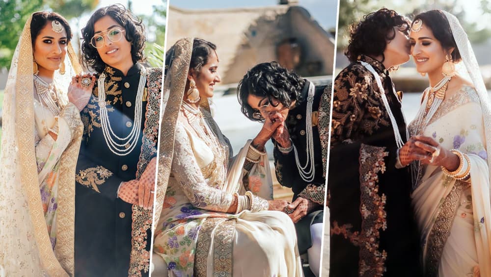 भारत-पाकिस्तानी Lesbian कपल बियांका और सायमा ने कैलीफोर्निया में धूमधास से रचाई शादी, देखें खूबसूरत तस्वीरें भारत-पाकिस्तानी Lesbian कपल बियांका और सायमा ने कैलीफोर्निया में धूमधास से रचाई शादी, देखें खूबसूरत तस्वीरें
