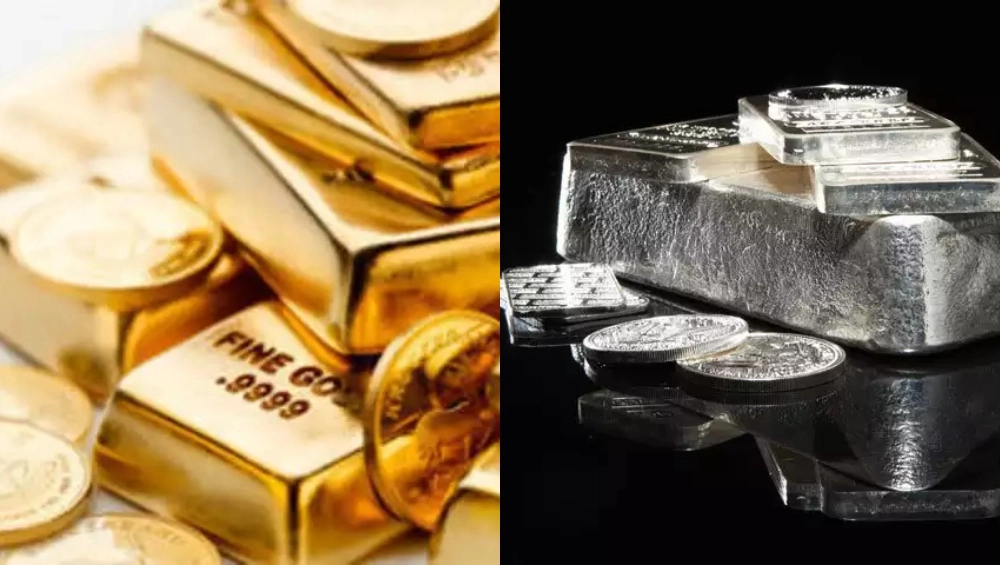 सोने में 291 रुपये और चांदी में 1,096 रुपये लुढ़का