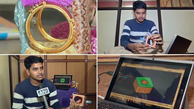 हैदराबाद: 23 वर्षीय गादी हरीश ने महिलाओं की सुरक्षा के लिए बनाए 'Self Security Bangle', हमलावर के हाथ लगाने पर लगेगा करंट हैदराबाद: 23 वर्षीय गादी हरीश ने महिलाओं की सुरक्षा के लिए बनाए 'Self Security Bangle', हमलावर के हाथ लगाने पर लगेगा करंट