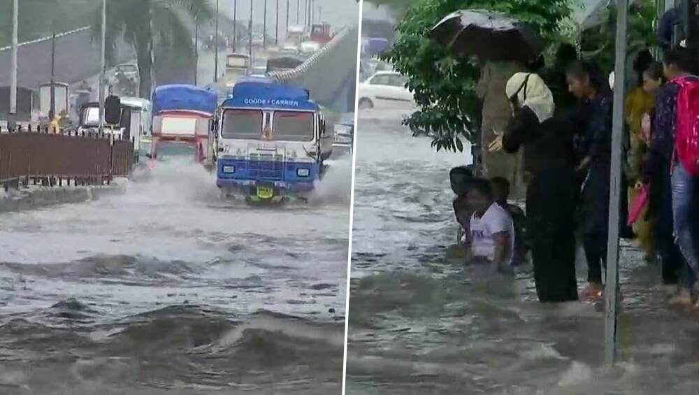 मुंबई: भारी बारिश की वजह से सायन इलाके में भरा पानी मुंबई: भारी बारिश की वजह से सायन इलाके में भरा पानी