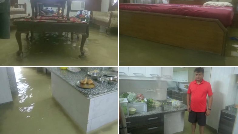 बिहार: JDU नेता अजय आलोक के घर में घुसा बाढ़ का पानी, देखें तस्वीर