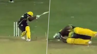CPL 2019: हार्डस विल्जोएन की गेंद पर बुरी तरह से चोटिल हुए आंद्रे रसेल, देखें वीडियो