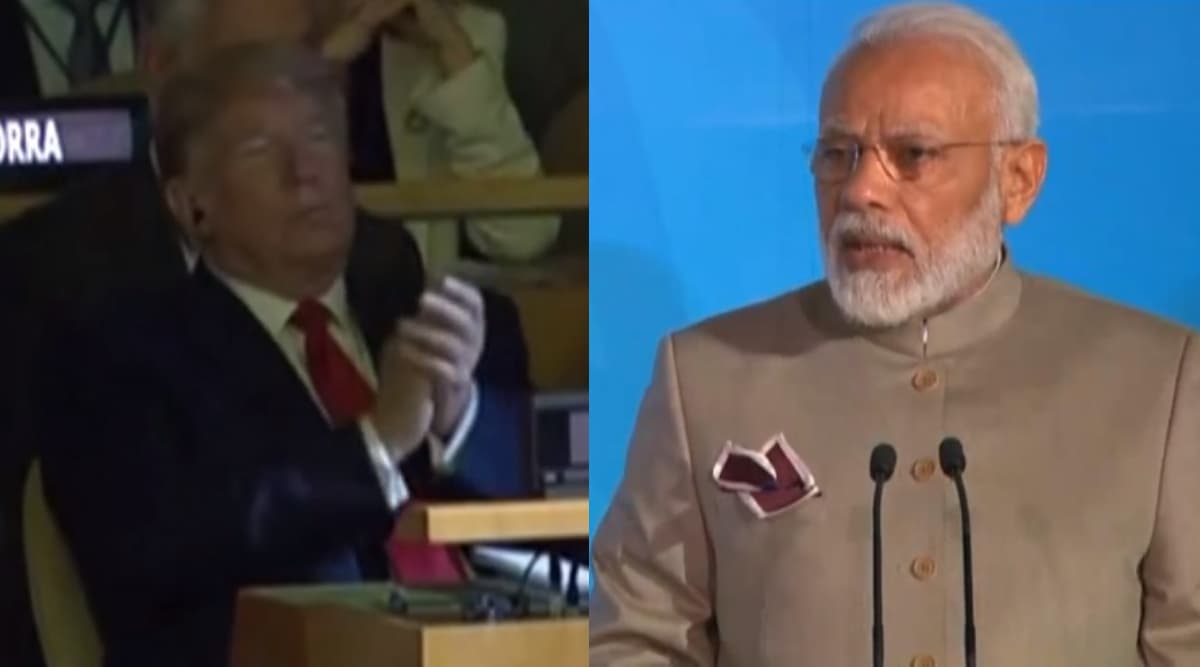 डोनाल्ड ट्रंप बिना निर्धारित कार्यक्रम के यूएन जलवायु सम्मेलन में पहुंचे, सुना पीएम मोदी का भाषण डोनाल्ड ट्रंप बिना निर्धारित कार्यक्रम के यूएन जलवायु सम्मेलन में पहुंचे, सुना पीएम मोदी का भाषण