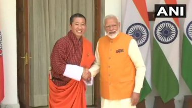 प्रधानमंत्री नरेंद्र मोदी ने भूटान के पीएम लोतेय शेरिंग के साथ की द्विपक्षीय संबंधों पर की चर्चा