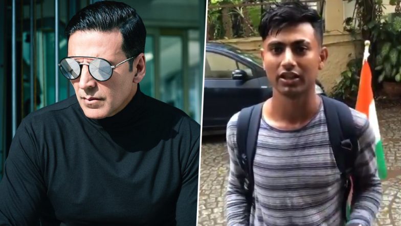 900 किमी पैदल चलकर अक्षय कुमार से मिलने मुंबई पहुंचा उनका ये जबरा फैन, एक्टर ने वीडियो शेयर करके दी ये सलाह