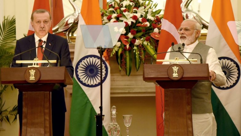 तुर्की के राष्ट्रपति रेसेप तईप एर्दोगन ने पाकिस्तान का किया समर्थन, भारत ने दिया करारा जवाब