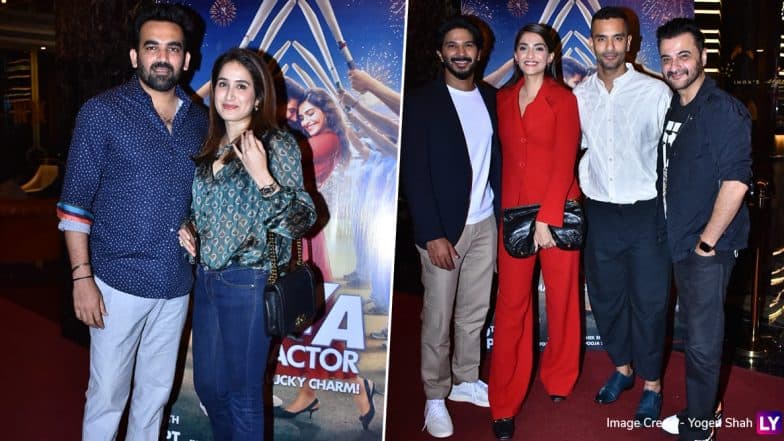 सोनम कपूर-दलकर सलमान की फिल्म 'द जोया फैक्टर' देखने पहुंचे जहीर खान, अजीत अगरकर समेत ये क्रिकेटर्स सोनम कपूर-दलकर सलमान की फिल्म 'द जोया फैक्टर' देखने पहुंचे जहीर खान, अजीत अगरकर समेत ये क्रिकेटर्स