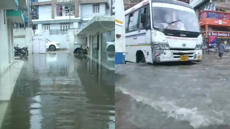 बिहार में बारिश और बाढ़ से सड़को पर भरा पानी, जमीन धंसने के कारण ट्रेनों का परिचालन रद्द