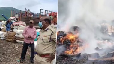 आंध्र प्रदेश: विशाखापट्टनम पुलिस ने बरामद किए गए 13 करोड़ के भांग को किया नष्ट