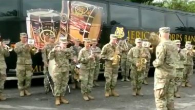 अमेरिकी आर्मी बैंड ने जॉइंट प्रैक्टिस के दौरान भारतीय सैनिकों के लिए बजाया जन गण मन, देखें वीडियो