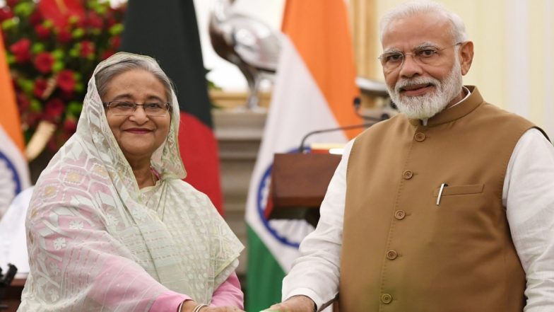 पीएम नरेंद्र मोदी ने बांग्लादेशी प्रधानमंत्री शेख हसीना को भारत और बांग्लादेश के बीच होनेवाले टेस्ट मैच में शामिल होने का दिया न्योता