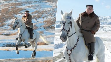 तानाशाह किम जोंग उन का अनोखा अंदाज, बर्फीली वादियों में सफेद घोड़े पर की सवारी