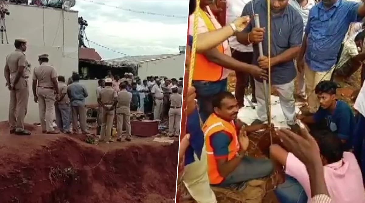तमिलनाडु: बोरवेल में गिरे 2 साल के मासूम सुजीत विल्सन को बचाने के लिए रेस्क्यू ऑपरेशन जारी तमिलनाडु: बोरवेल में गिरे 2 साल के मासूम सुजीत विल्सन को बचाने के लिए रेस्क्यू ऑपरेशन जारी