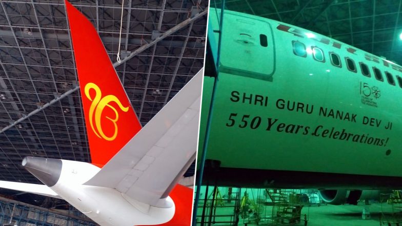 गुरु नानक देव के 550वें प्रकाश पर्व पर Air India ने बोइंग-787 ड्रीमलाइनर पर लिखा &lsquo;एक ओंकार&rsquo;