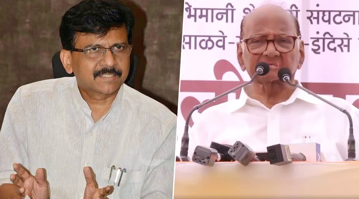 शिवसेना नेता संजय राउत ने NCP प्रमुख शरद पवार से की मुलाकात, कहा- महाराष्ट्र की राजनीति पर हुई चर्चा शिवसेना नेता संजय राउत ने NCP प्रमुख शरद पवार से की मुलाकात, कहा- महाराष्ट्र की राजनीति पर हुई चर्चा