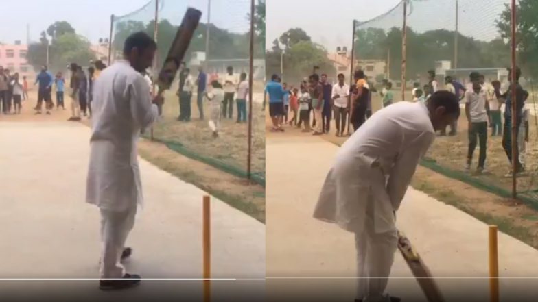 राहुल गांधी ने बच्चों के साथ जमकर भांजा बल्‍ला, हेलिकॉप्टर की आपात लैंडिंग के बाद पहुंचे थे ग्राउंड- Video
