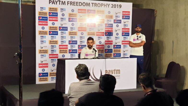 IND vs SA 2nd Test Match 2019: दूसरे टेस्ट से पहले विराट कोहली ने रोहित शर्मा को लेकर दिया बड़ा बयान, देखें वीडियो IND vs SA 2nd Test Match 2019: दूसरे टेस्ट से पहले विराट कोहली ने रोहित शर्मा को लेकर दिया बड़ा बयान, देखें वीडियो