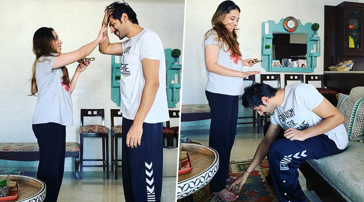 Bhai Dooj पर कार्तिक आर्यन ने लिया बहन का आशीर्वाद, Viral फोटो ने जीता लड़कियों का दिल Bhai Dooj पर कार्तिक आर्यन ने लिया बहन का आशीर्वाद, Viral फोटो ने जीता लड़कियों का दिल
