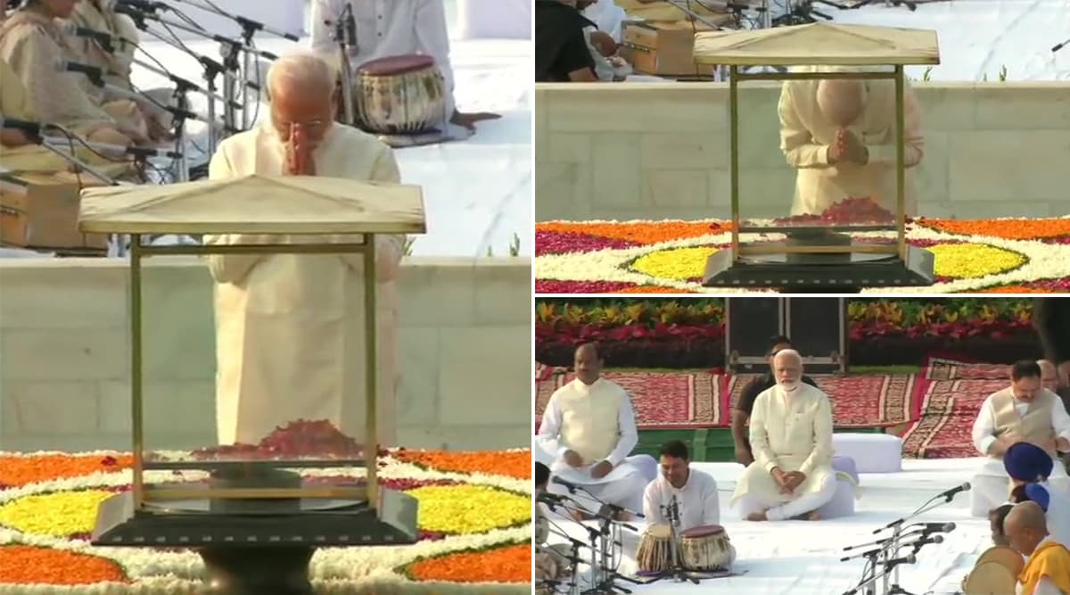 महात्मा गांधी जयंती 2019: पीएम नरेंद्र मोदी ने राजघाट पहुंचकर बापू को किया नमन, विजय घाट में लाल बहादुर शास्त्री को दी श्रद्धांजलि महात्मा गांधी जयंती 2019: पीएम नरेंद्र मोदी ने राजघाट पहुंचकर बापू को किया नमन, विजय घाट में लाल बहादुर शास्त्री को दी श्रद्धांजलि