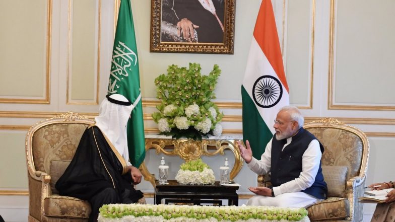 पीएम मोदी का सऊदी अरब दौरा, ऊर्जा क्षेत्र में सहयोग के लिए  मंत्री अब्दुल अजीज से की मुलाकात