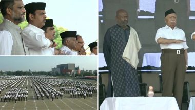 नागपुर: RSS मुख्यालय पर विजयादशमी उत्सव शुरू, HCL के अध्यक्ष शिव नाडर समेत बीजेपी के कई दिग्गज नेता पहुंचे