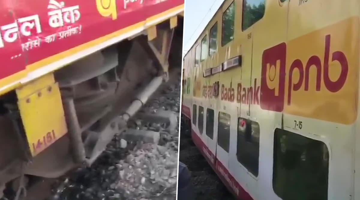 उत्तर प्रदेश: मुरादाबाद में लखनऊ-आनंद विहार डबल डेकर ट्रेन के दो डिब्बे पटरी से उतरे, टला बड़ा हादसा उत्तर प्रदेश: मुरादाबाद में लखनऊ-आनंद विहार डबल डेकर ट्रेन के दो डिब्बे पटरी से उतरे, टला बड़ा हादसा