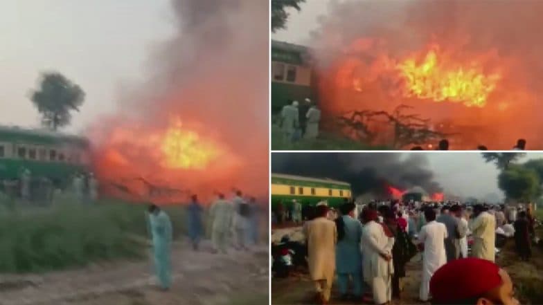पाकिस्तान: कराची-रावलपिंडी तेजगाम एक्सप्रेस बनी बर्निंग ट्रेन, 65 लोगों की मौत 30 से ज्यादा लोग घायल पाकिस्तान: कराची-रावलपिंडी तेजगाम एक्सप्रेस बनी बर्निंग ट्रेन, 65 लोगों की मौत 30 से ज्यादा लोग घायल