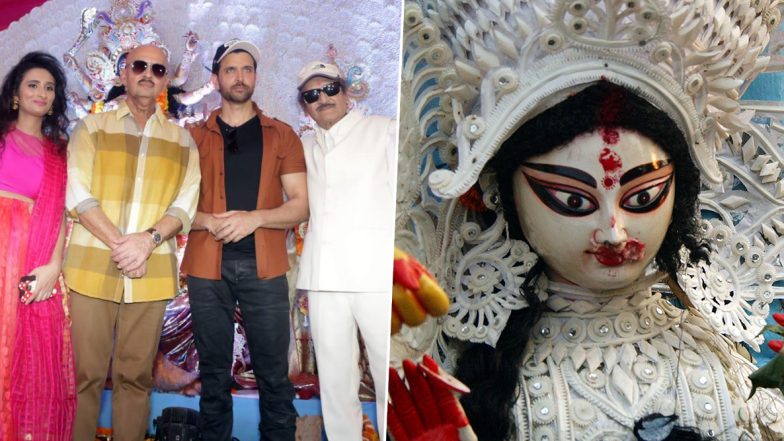Navratri 2019: ऋतिक रोशन ने पिता राकेश रोशन के साथ मां दुर्गा के पंडाल में टेका मत्था, देखें फोटोज