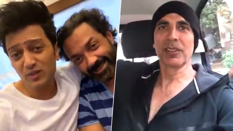 रितेश देशमुख-बॉबी देओल ने अक्षय कुमार पर लगाया आरोप तो खिलाड़ी ने कर दी बोलती बंद, देखें Video