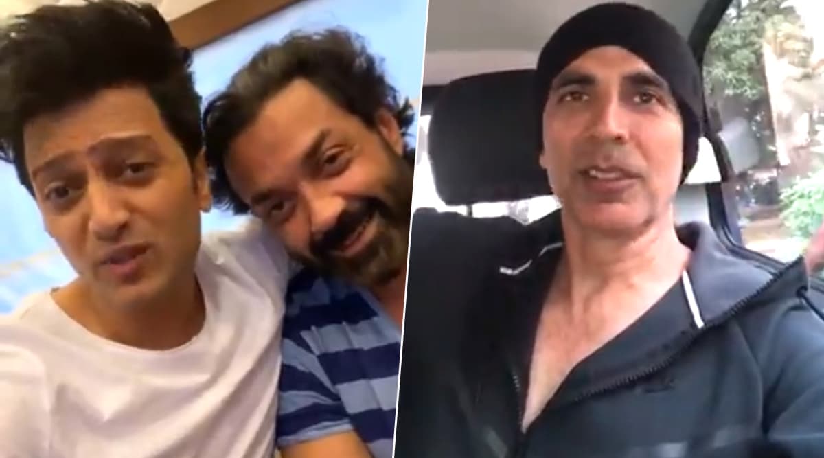 रितेश देशमुख-बॉबी देओल ने अक्षय कुमार पर लगाया आरोप तो खिलाड़ी ने कर दी बोलती बंद, देखें Video रितेश देशमुख-बॉबी देओल ने अक्षय कुमार पर लगाया आरोप तो खिलाड़ी ने कर दी बोलती बंद, देखें Video