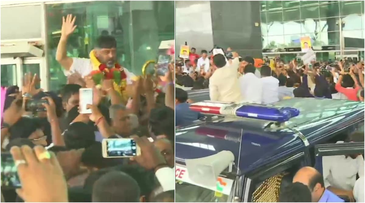 मनी लॉन्ड्रिंग केस: तिहाड़ जेल से रिहा होने के बाद कांग्रेस नेता डी के शिवकुमार पहुंचे बेंगलुरू, एयरपोर्ट पर समर्थकों ने किया जोरदार स्वागत मनी लॉन्ड्रिंग केस: तिहाड़ जेल से रिहा होने के बाद कांग्रेस नेता डी के शिवकुमार पहुंचे बेंगलुरू, एयरपोर्ट पर समर्थकों ने किया जोरदार स्वागत