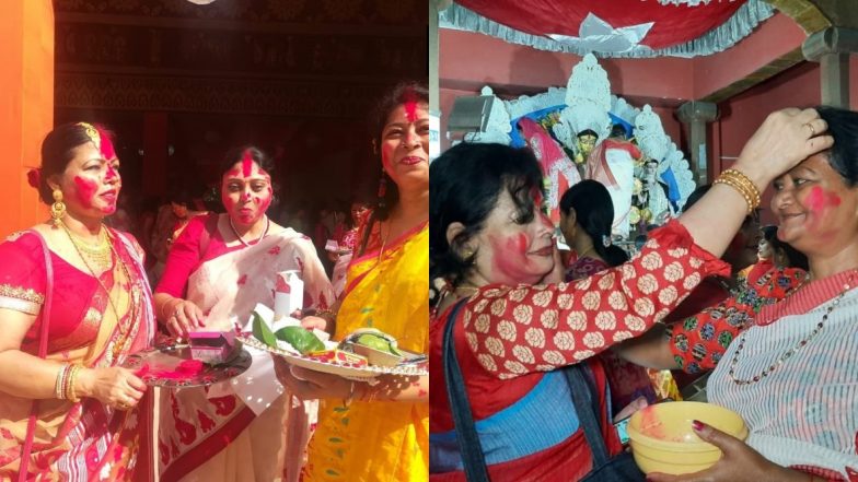Vijayadashami 2019: देशभर में दशहरे की धूम, विजयादशमी पर सिंदूर खेला में शामिल हुईं बंगाली समुदाय की महिलाएं, देखें वीडियो और तस्वीरें