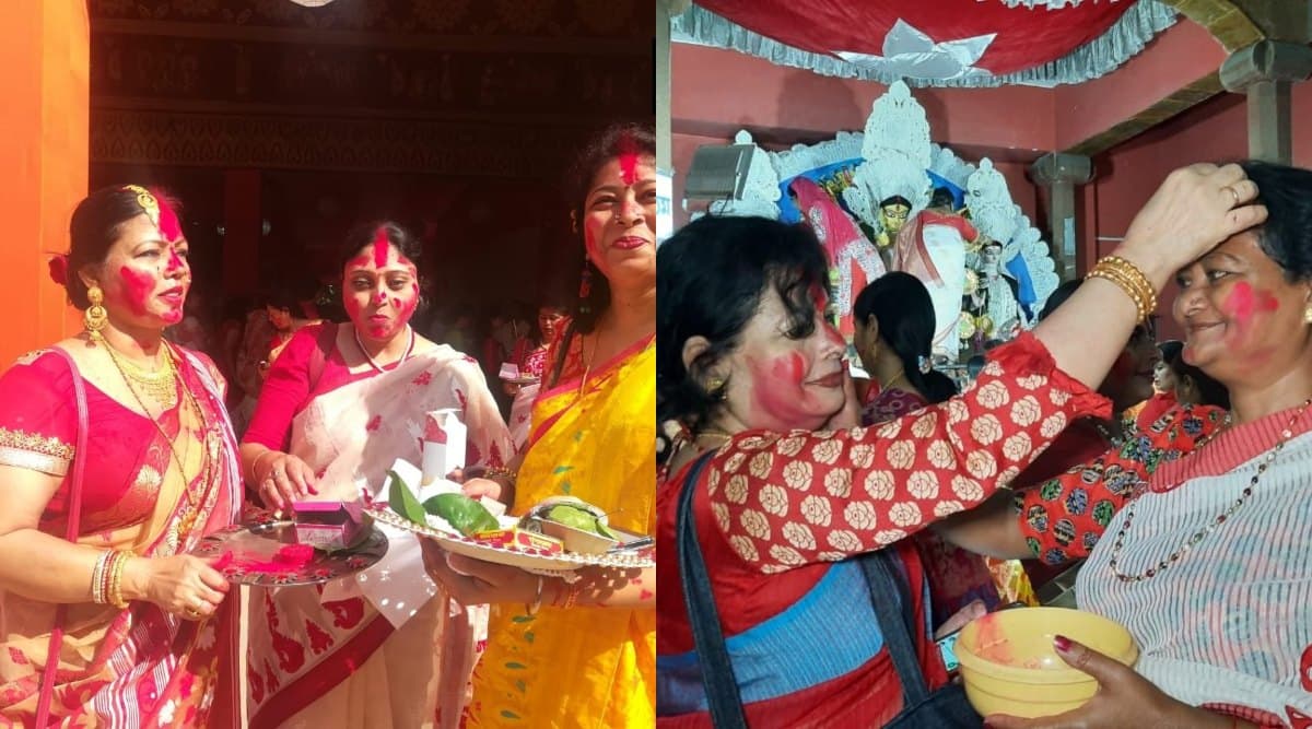 Vijayadashami 2019: देशभर में दशहरे की धूम, विजयादशमी पर सिंदूर खेला में शामिल हुईं बंगाली समुदाय की महिलाएं, देखें वीडियो और तस्वीरें Vijayadashami 2019: देशभर में दशहरे की धूम, विजयादशमी पर सिंदूर खेला में शामिल हुईं बंगाली समुदाय की महिलाएं, देखें वीडियो और तस्वीरें