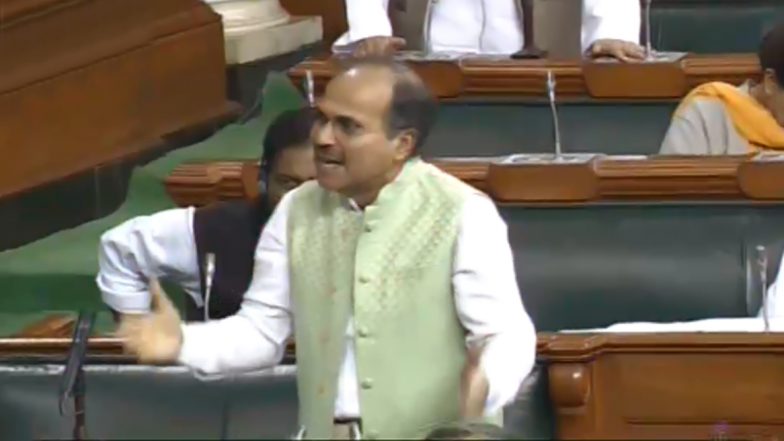 संसद में कांग्रेस नेता अधीर रंजन का विवादित बयान, बीजेपी पर निशाना साधते हुए कहा- ये रावण की औलाद है