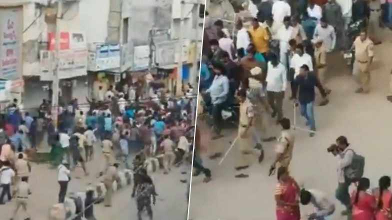 हैदराबाद वेटनरी महिला डॉक्टर बलात्कार और हत्या मामला: पुलिस पर लोगों ने फेंके चप्पल, लाठीचार्ज के बाद मामला हुआ शांत, देखें वीडियो