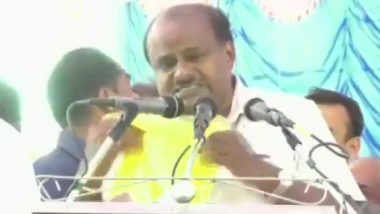कर्नाटक उपचुनाव: प्रचार के दौरान फिर रो पड़े पूर्व मुख्यमंत्री एचडी कुमारस्‍वामी, VIDEO