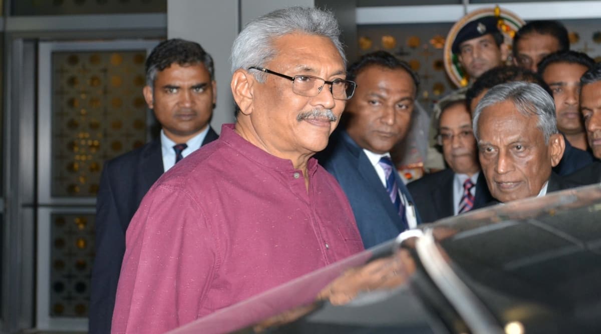 श्रीलंका के राष्ट्रपति गोटाबाया राजपक्षे का राष्ट्रपति भवन में रस्मी से किया गया स्वागत श्रीलंका के राष्ट्रपति गोटाबाया राजपक्षे का राष्ट्रपति भवन में रस्मी से किया गया स्वागत