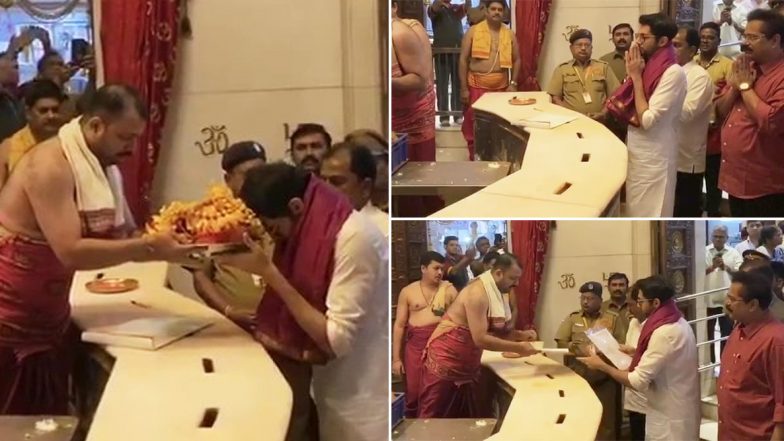 महाराष्ट्र विशेष सत्र से पहले सिद्धिविनायक मंदिर पहुंचे आदित्य ठाकरे, आज लेंगे विधायक पद की शपथ